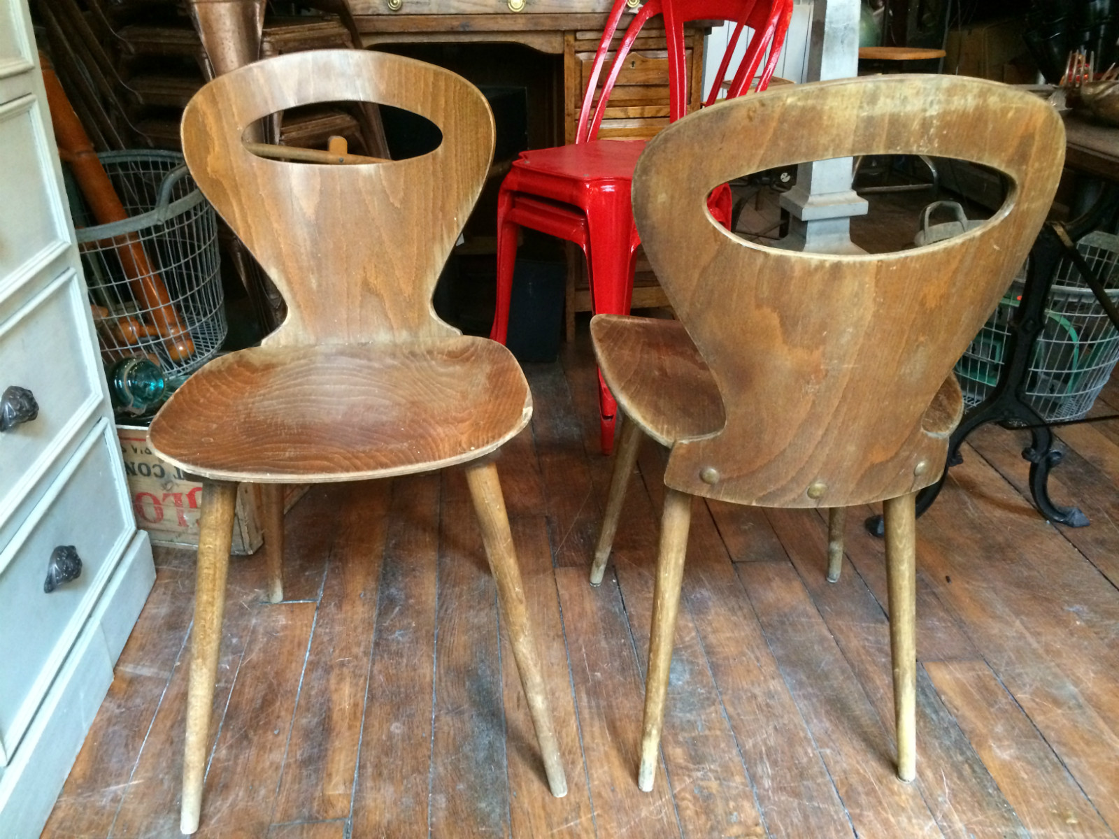Chaises de bistrot Baumann vintage 