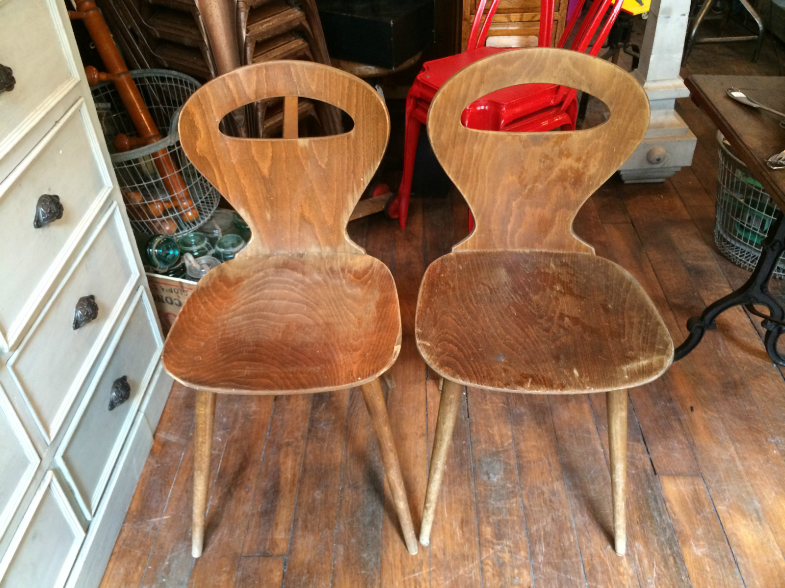 Chaises de bistrot Baumann vintage 