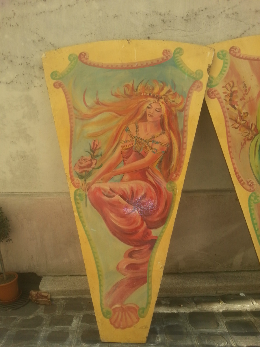 Panneaux de manège ancien