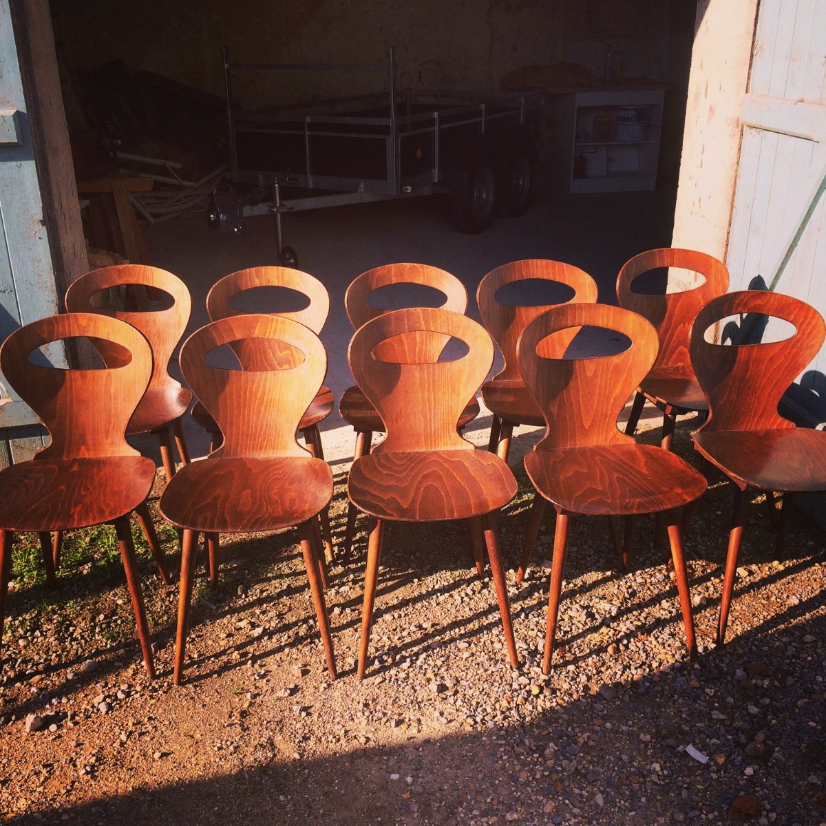 Lot de chaises de bistrot Baumann