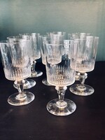 8 verres à vin en cristal Val Saint Lambert