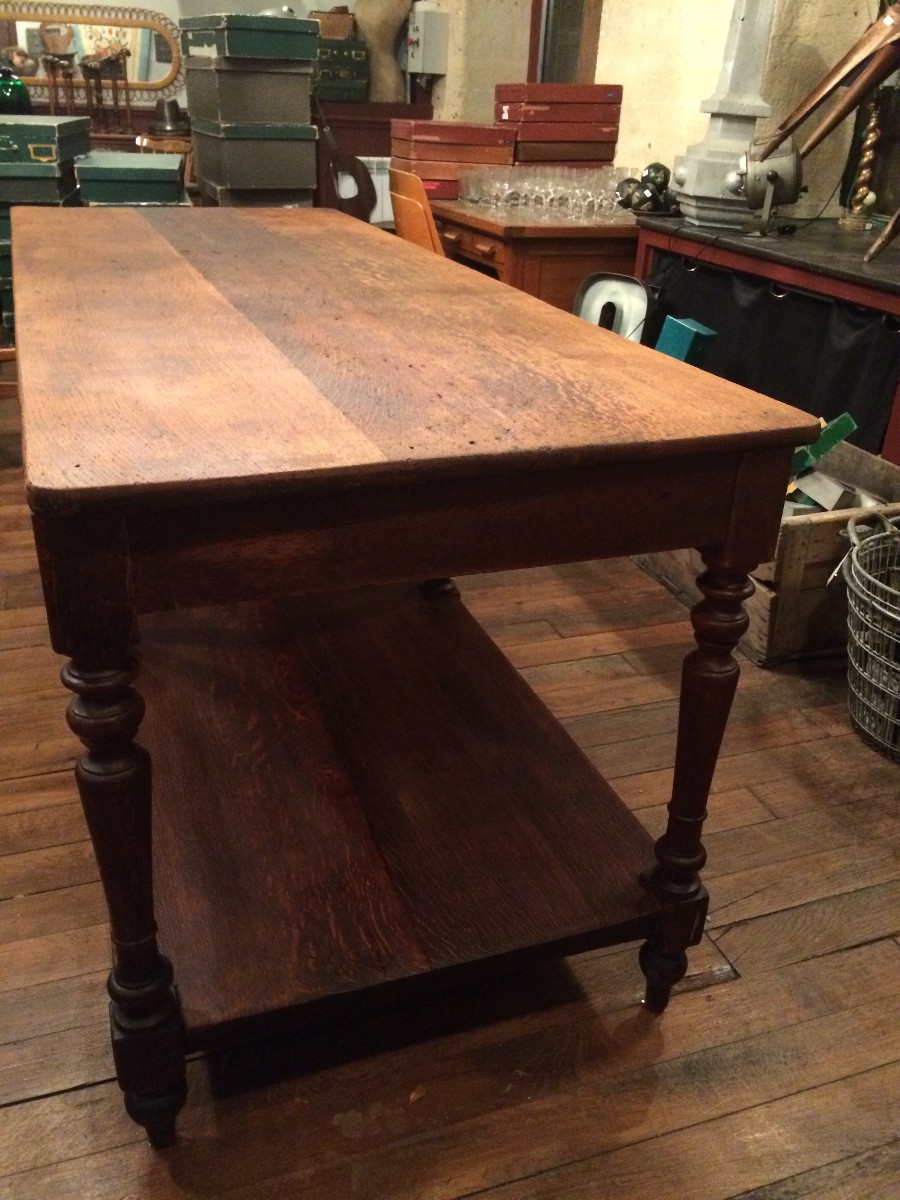 Table de drapier pieds en bois tourné