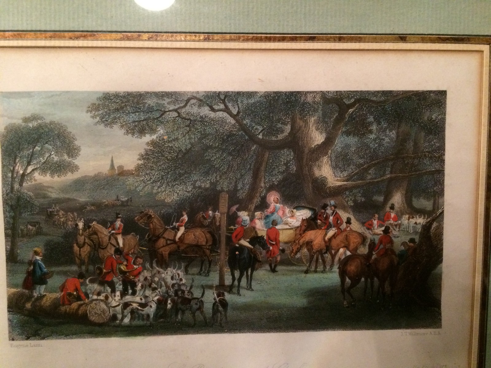 Série de 3 gravures réhaussées signées Eugène Lami