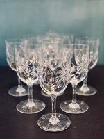 9 grands verres crisatl Saint Louis estampillés