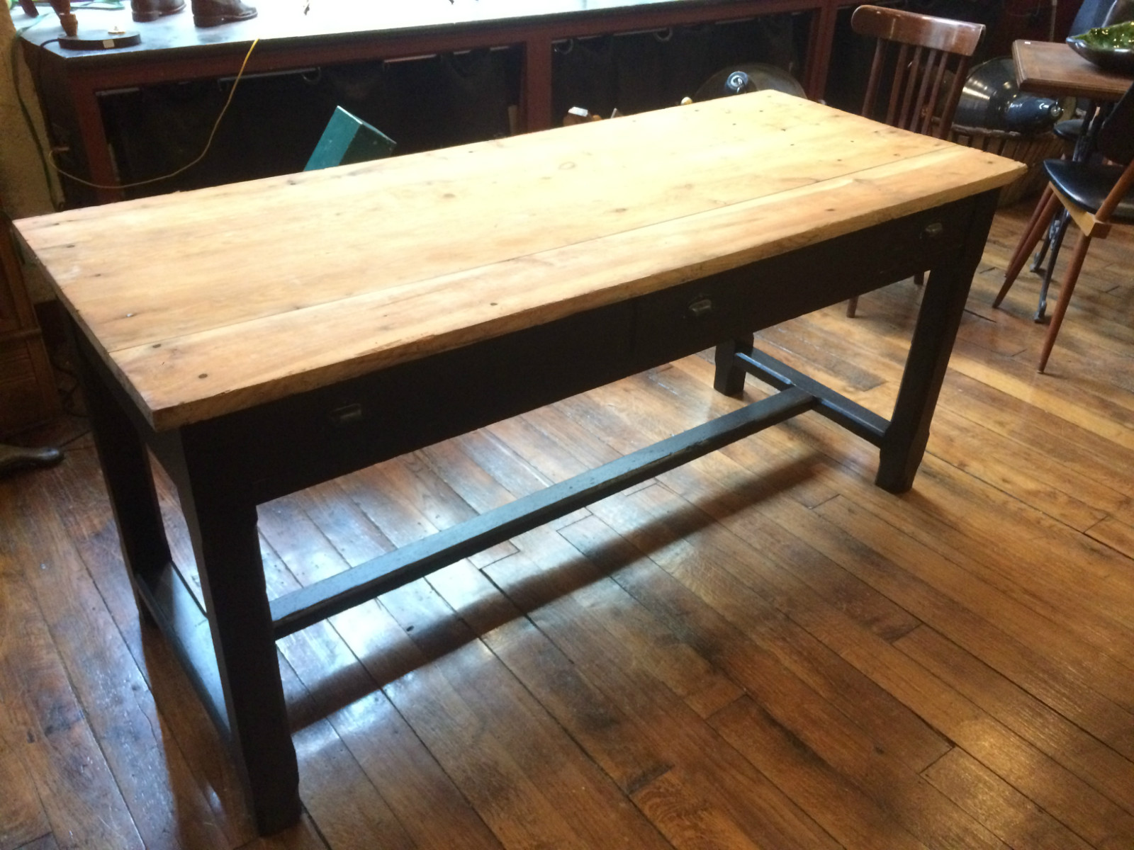 Table de repas en bois plateau naturel