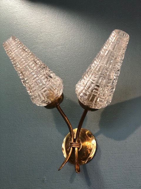 Applique double vintage verre