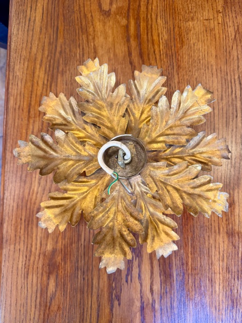 Appliques fleurs en métal doré vintage