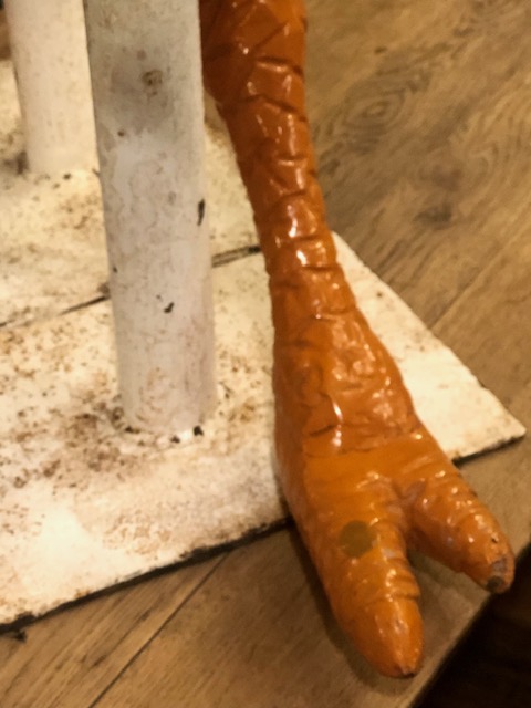 Autruche de manège en bois sculpté 1950