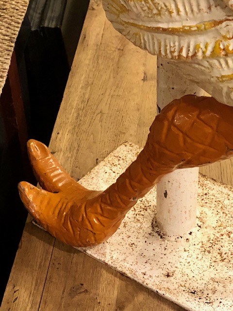 Autruche de manège en bois sculpté 1950