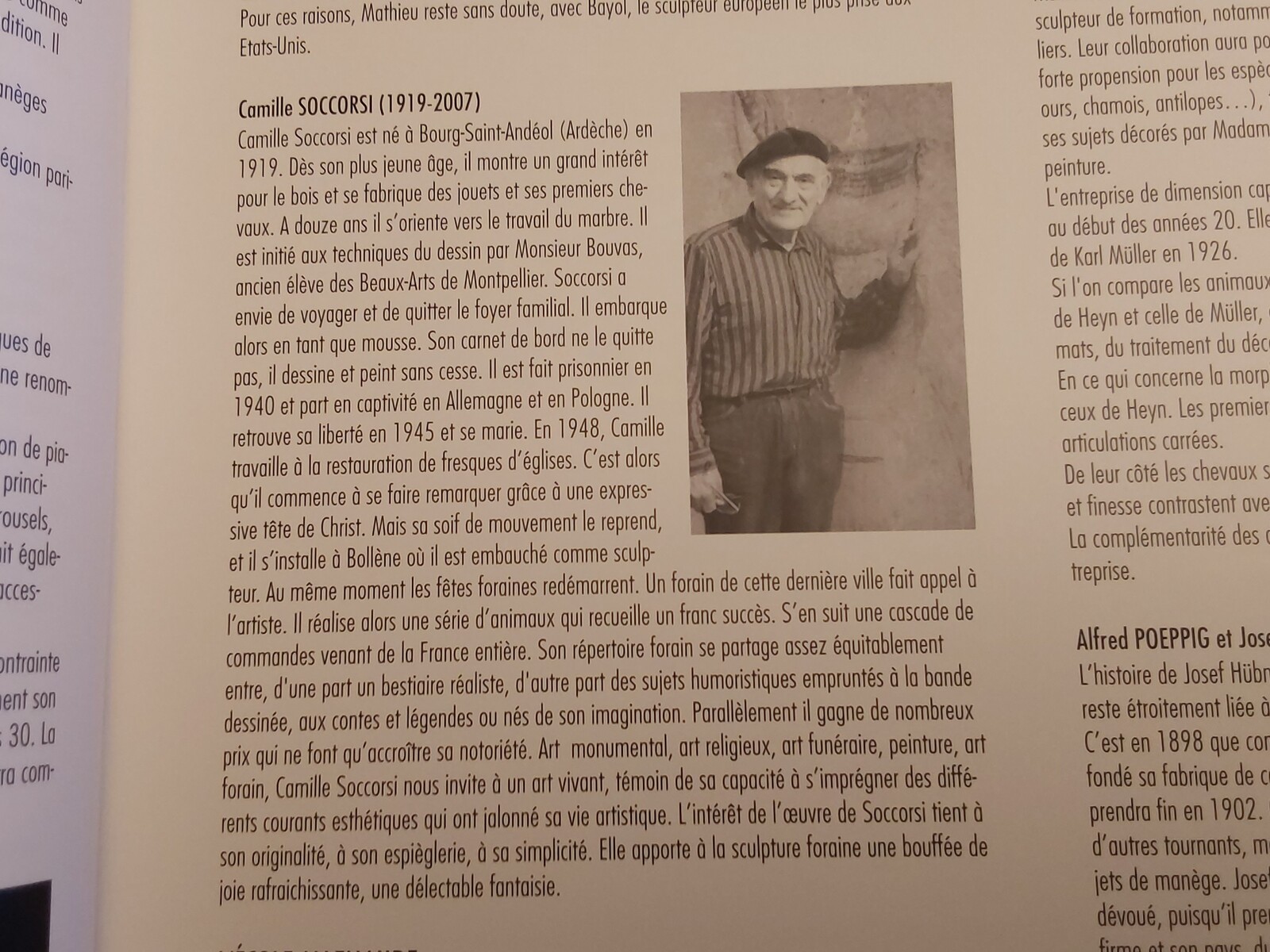 Autruche de manège en bois sculpté 1950