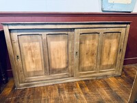 Buffet console en chêne à portes coulissantes