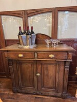 Buffet desserte de bistrot en chêne