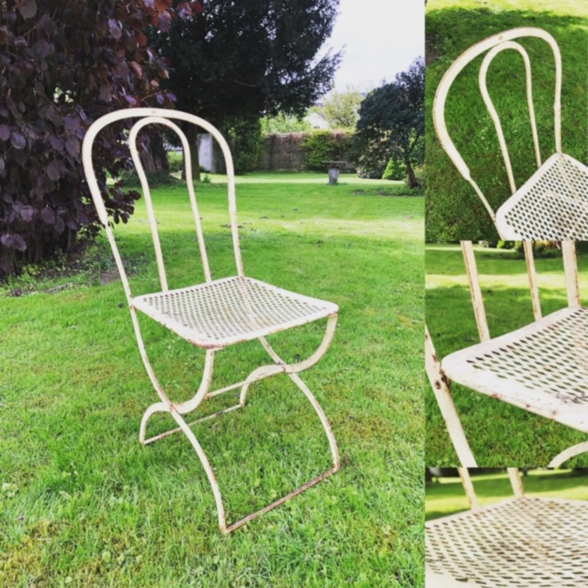 Chaise de jardin en métal 