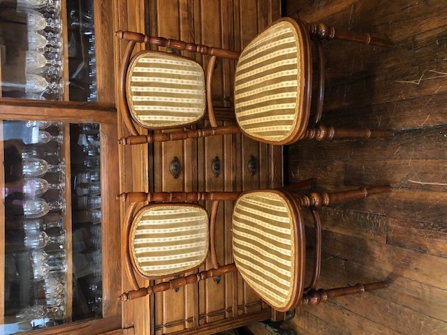 Ensemble banquette et sieges style Thonet 