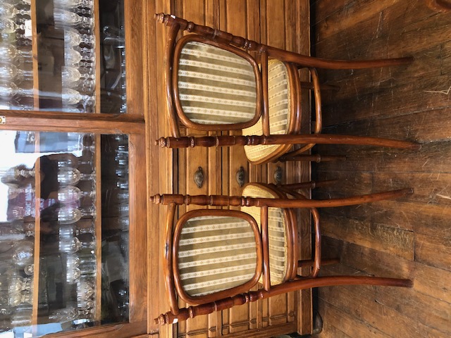 Ensemble banquette et sieges style Thonet 