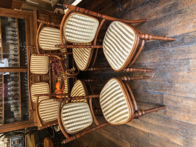 Ensemble banquette et sieges style Thonet 