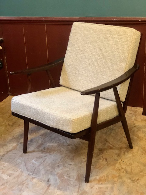 Fauteuil Stella tissus bouclette beige