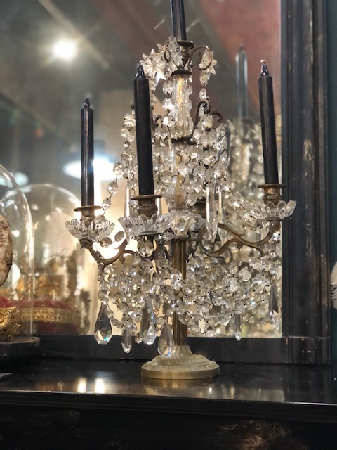 Girandole à pampilles de cristal 