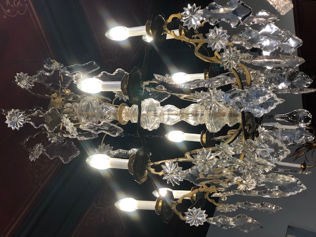 Grand lustre à pampilles 19ème