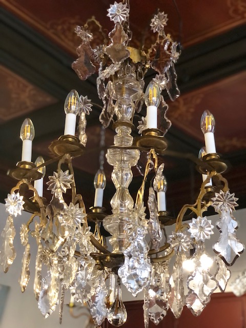 Grand lustre à pampilles 19ème