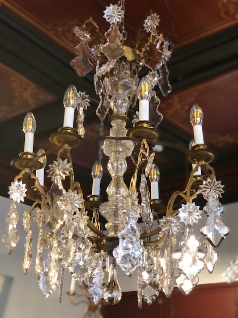 Grand lustre à pampilles 19ème