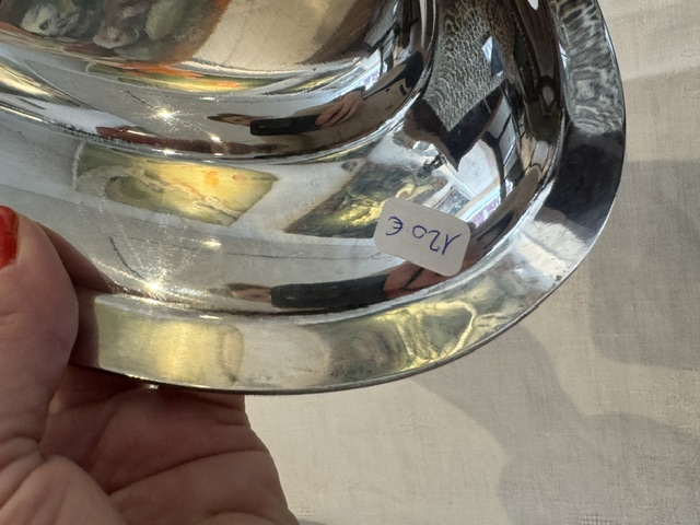 Grand plat de service oval métal argenté
