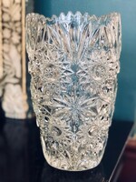 Grand vase en verre ciselé vintage