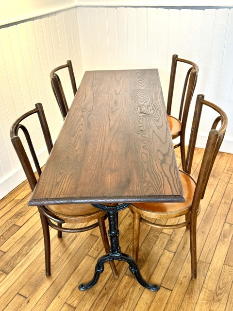 Grande table de bistrot 6 personnes