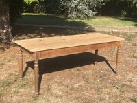 Grande table de ferme en bois naturel