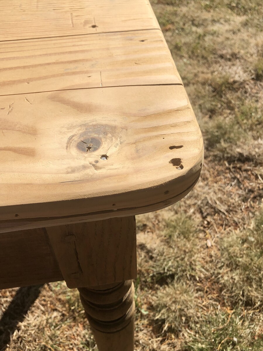 Grande table de ferme en bois naturel