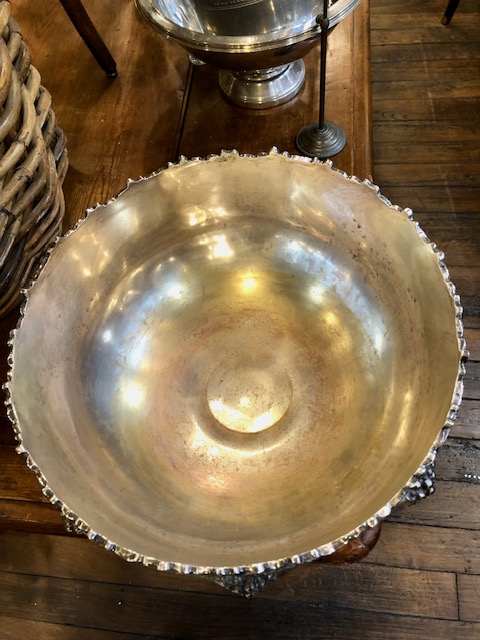Grande vasque à champagne en metal argenté