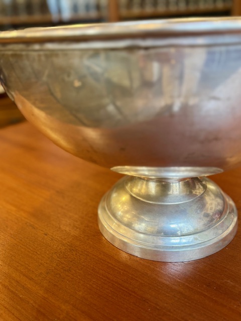 Grande vasque à champagne en métal argenté