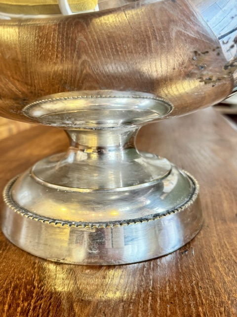 Grande vasque à champagne métal argenté