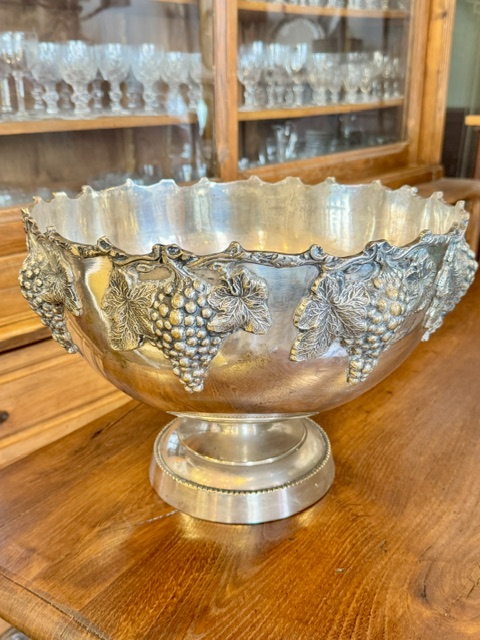 Grande vasque à champagne métal argenté