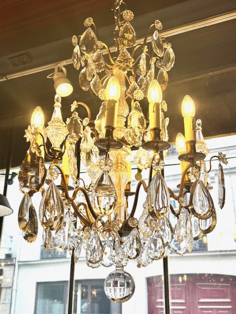 Grands lustre à pampilles 9 lumières