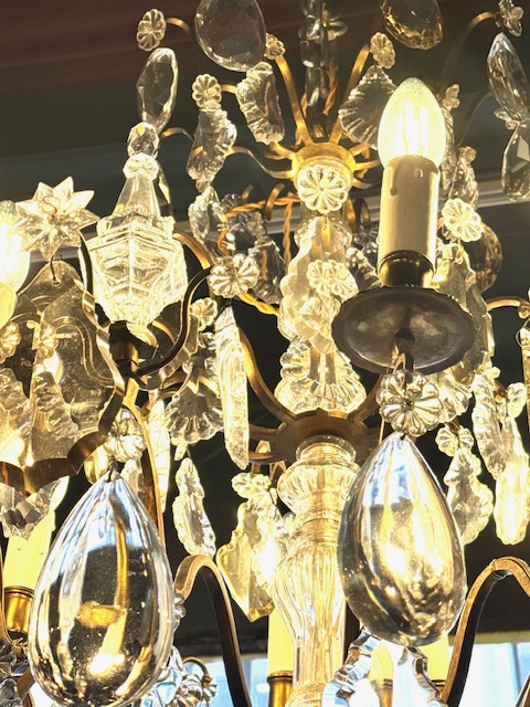 Grands lustre à pampilles 9 lumières