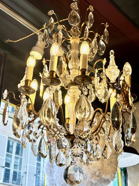 Grands lustre à pampilles 9 lumières