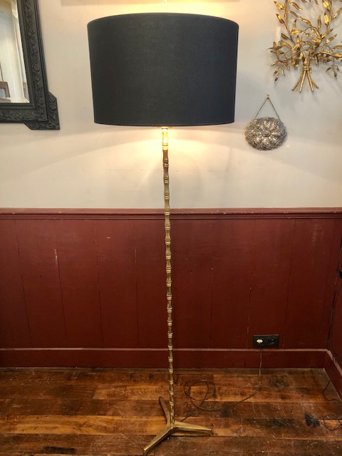 Lampadaire Bagues-design vintage laiton