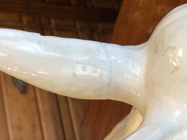 Lapin en céramique et yeux de verres