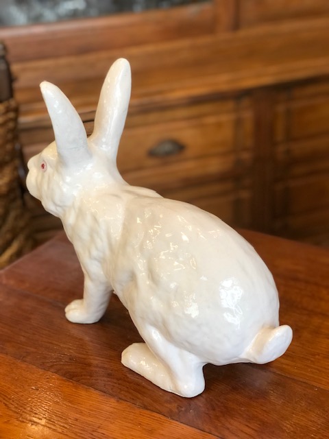 Lapin en céramique et yeux de verres
