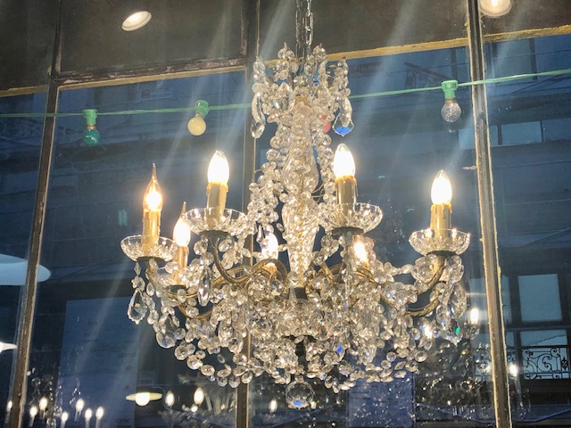 Lustre à pampilles 8 lumières