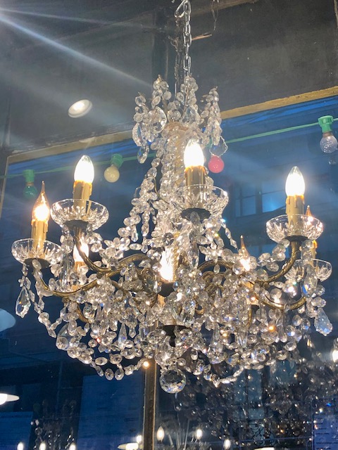 Lustre à pampilles 8 lumières