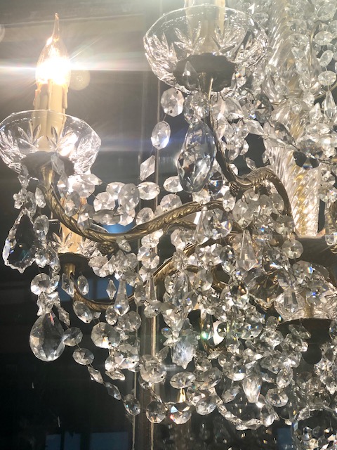 Lustre à pampilles 8 lumières