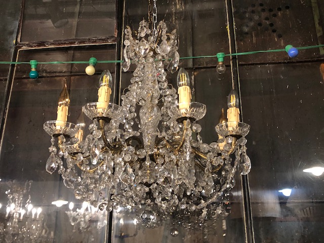 Lustre à pampilles 8 lumières