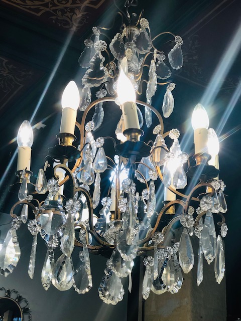 Lustre à pampilles 8 lumières