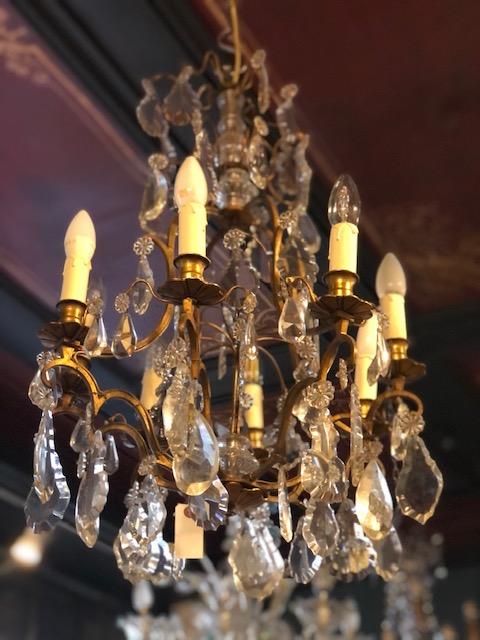 Lustre à pampilles 8 lumières