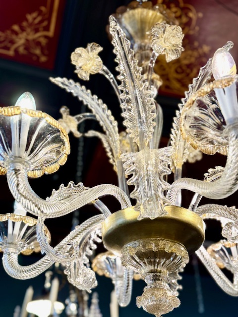 Lustre en verre de Murano 6 lumières