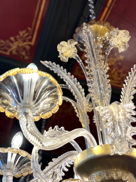 Lustre en verre de Murano 6 lumières