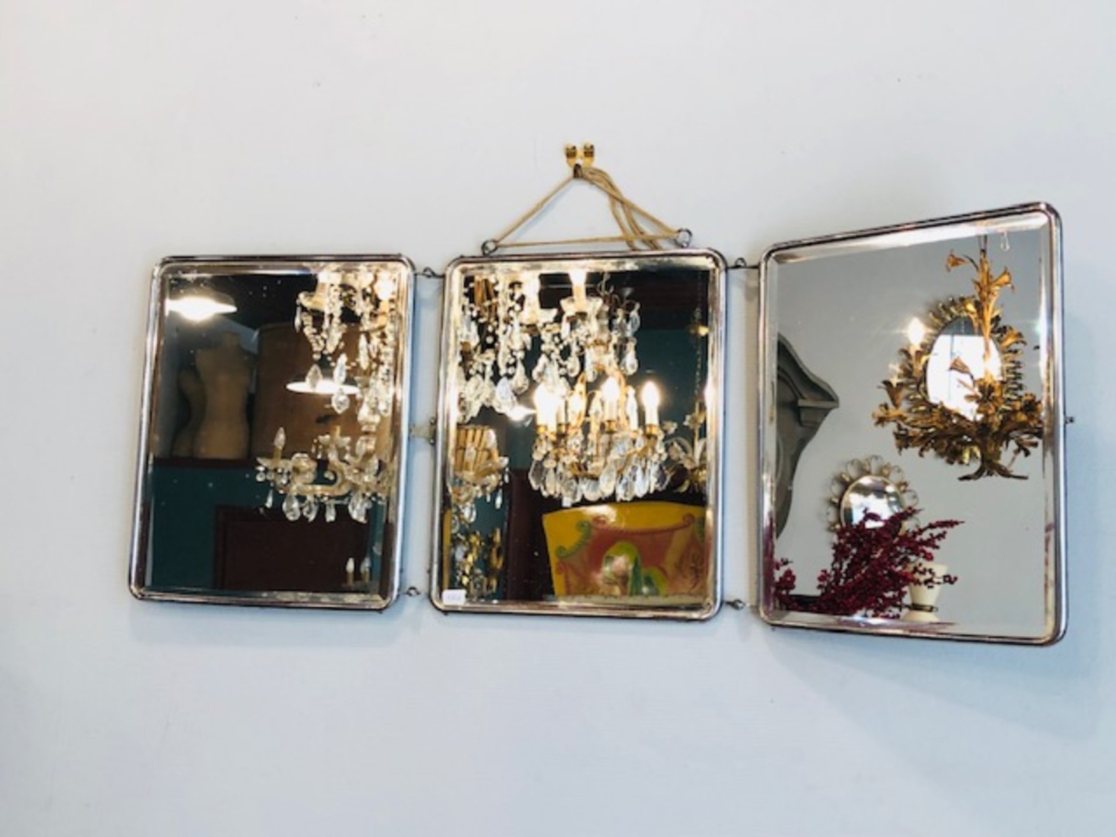 Miroir de barbier triptyque 