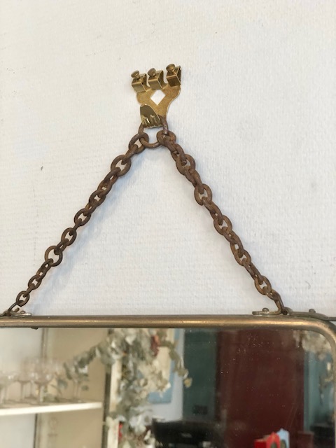 Miroir de barbier triptyque ancien